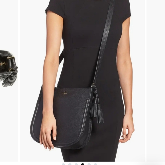 Kate Spade Navy Leather "Orchard Street - Small Hemsley" Crossbody Bag - Picture 16 of 16